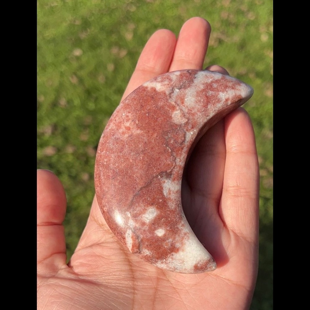(RELISTED) ✨ HP ✨ Red Jasper ✨ Moon Carving ✨ - Picture 3 of 7